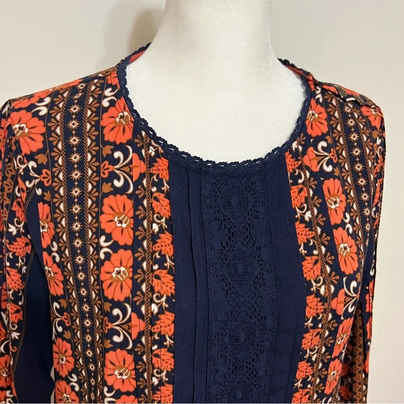Matilda Jane Floral Top Blouse Floret Pintuck Peasant Women’s Small - Picture 4 of 16